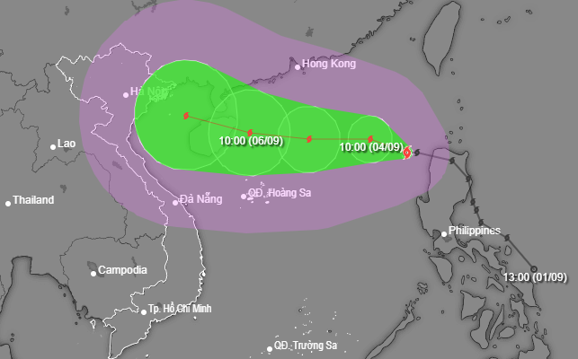 Bão số 3 có thể mạnh cấp 13, giật cấp 16, ngày 6-9 vào vịnh Bắc Bộ - Ảnh 1.
